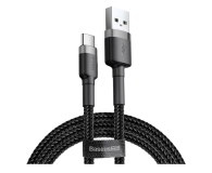 BASEUS Kabel USB - USB-C Cafule 3A 1m szaro - czarny CATKLF-BG1 - 1266439 - zdjęcie 1
